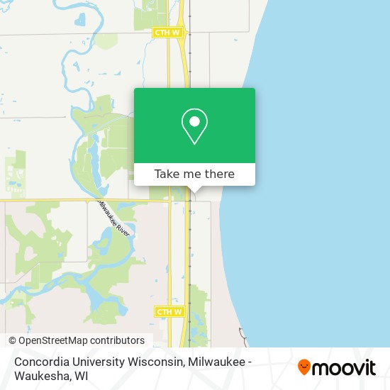 Concordia University Wisconsin map