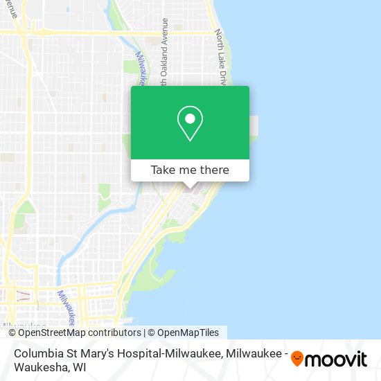 Mapa de Columbia St Mary's Hospital-Milwaukee