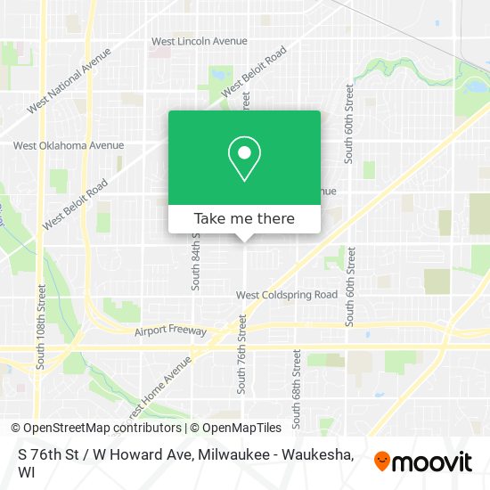 S 76th St / W Howard Ave map