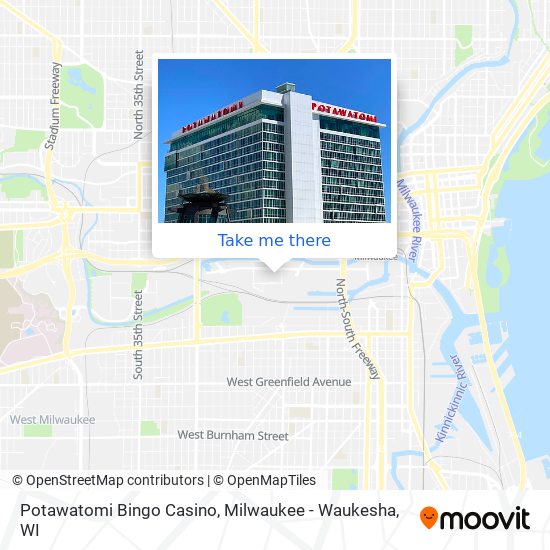Potawatomi Bingo Casino map