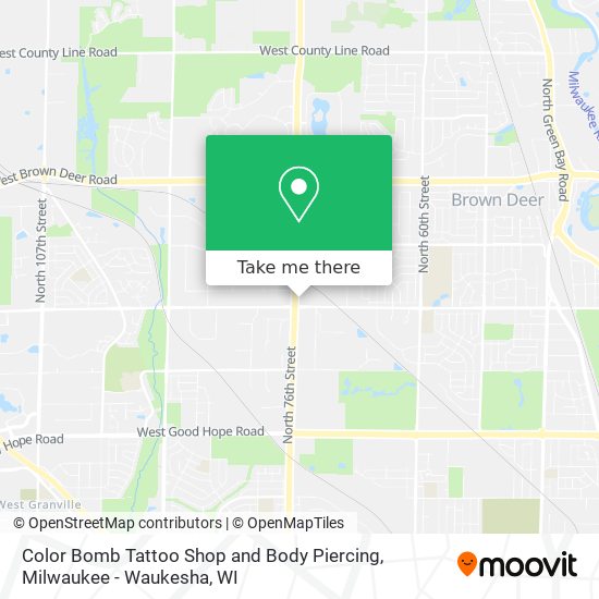 Mapa de Color Bomb Tattoo Shop and Body Piercing