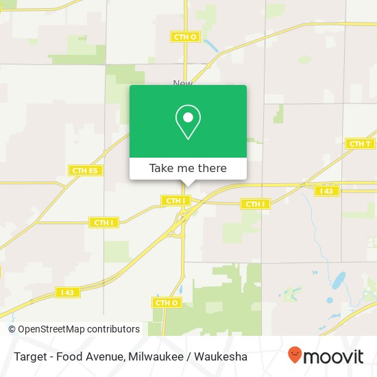 Mapa de Target - Food Avenue, 4798 S Moorland Rd New Berlin, WI 53151