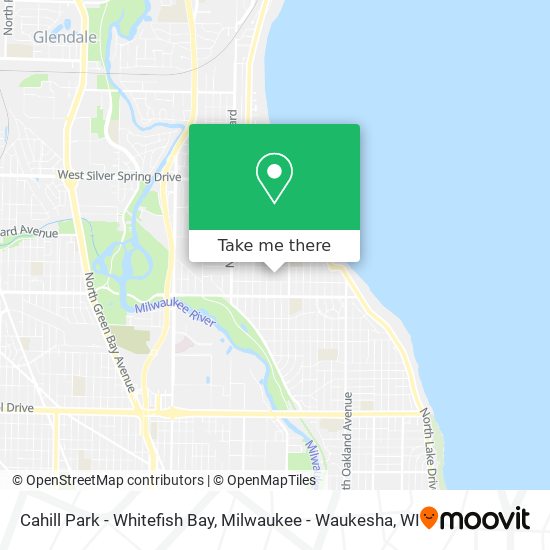 Cahill Park - Whitefish Bay map