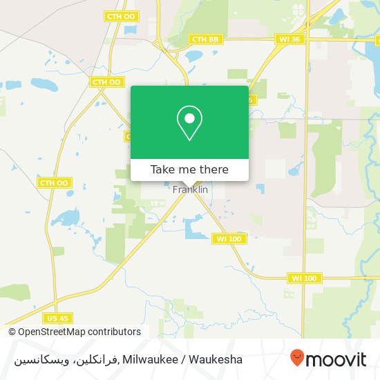 Mapa de فرانکلین، ویسکانسین