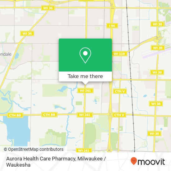 Mapa de Aurora Health Care Pharmacy