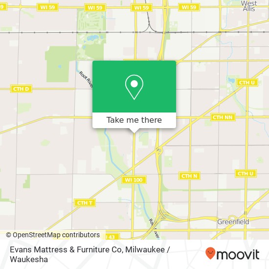 Mapa de Evans Mattress & Furniture Co