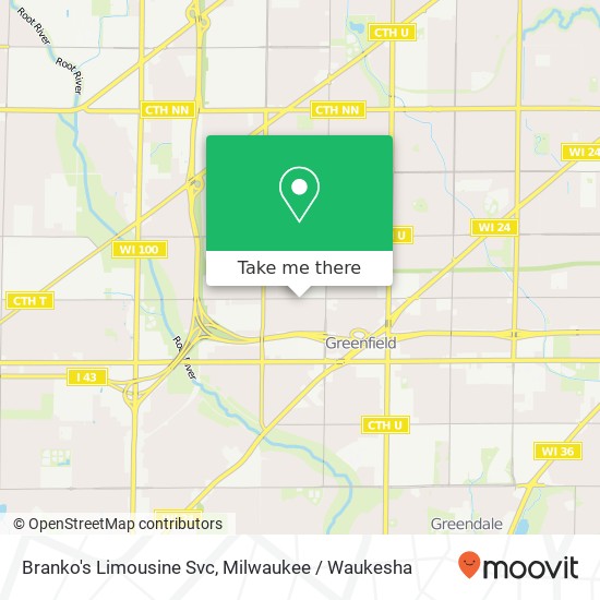 Branko's Limousine Svc map