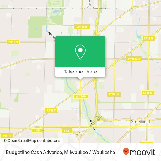 Mapa de Budgetline Cash Advance