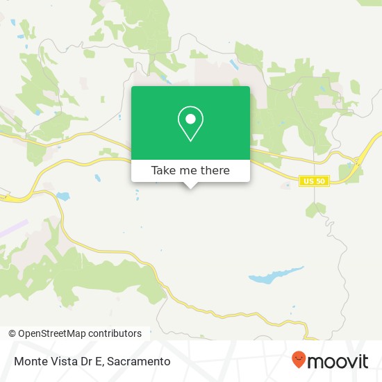 Monte Vista Dr E map