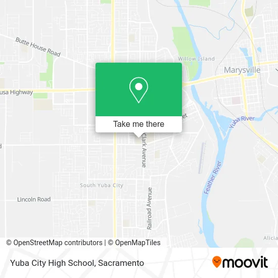 Mapa de Yuba City High School