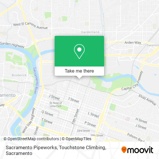 Sacramento Pipeworks, Touchstone Climbing map