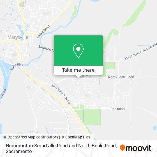 Hammonton-Smartville Road and North Beale Road map