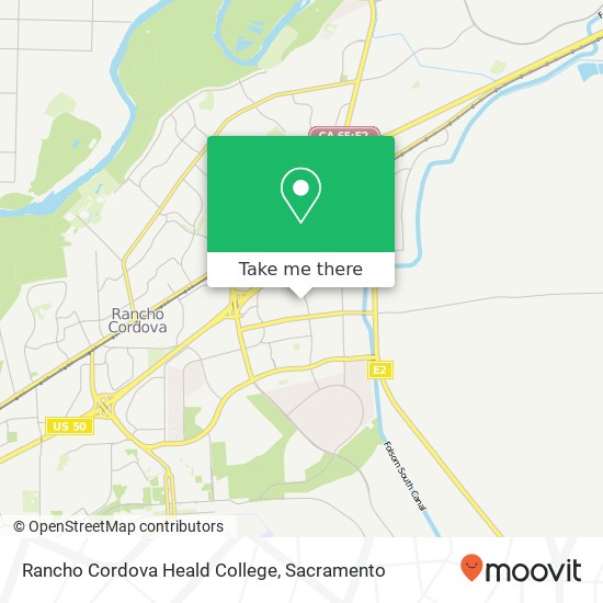 Rancho Cordova Heald College map