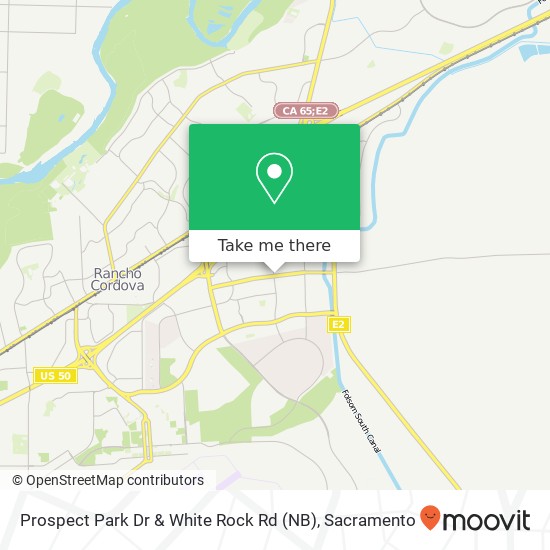 Prospect Park Dr & White Rock Rd (NB) map