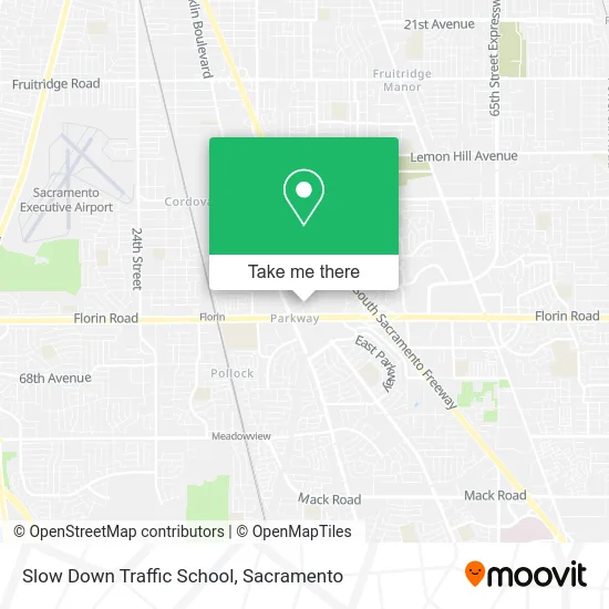 Slow Down Traffic School map