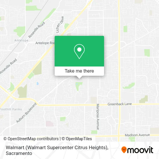 Mapa de Walmart (Walmart Supercenter Citrus Heights)