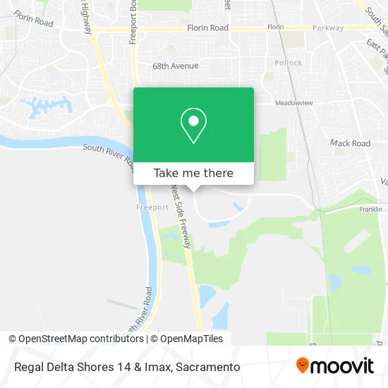 Regal Delta Shores 14 & Imax map