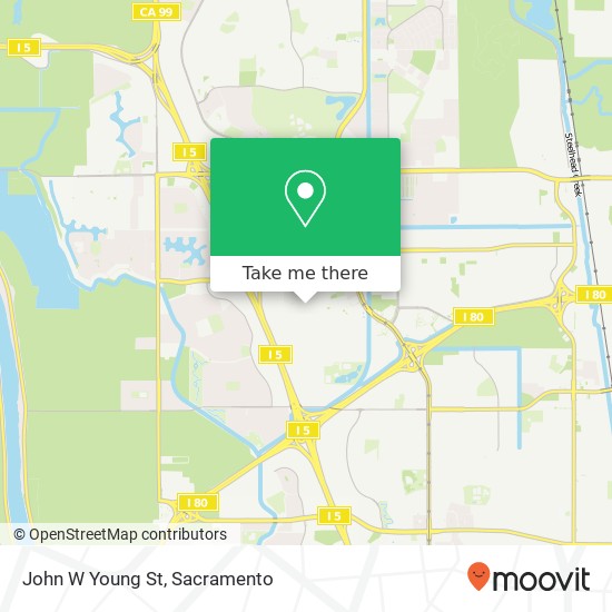 John W Young St map