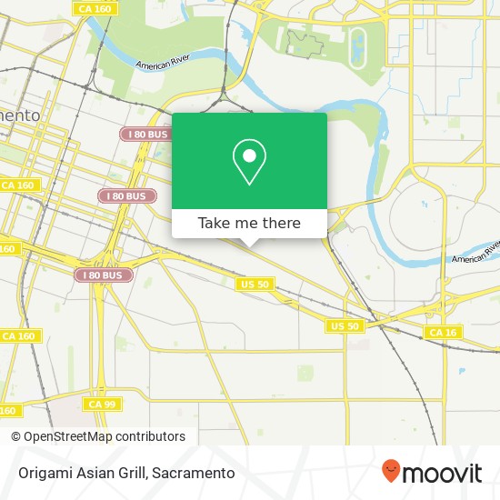 Origami Asian Grill map