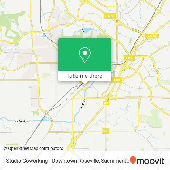 Studio Coworking - Downtown Roseville map