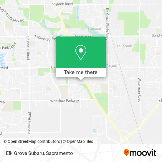 Elk Grove Subaru map