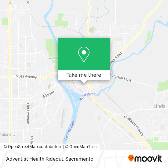Mapa de Adventist Health Rideout