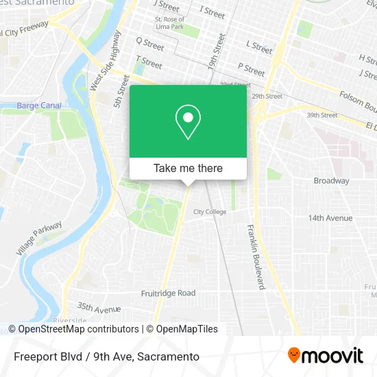 Mapa de Freeport Blvd / 9th Ave
