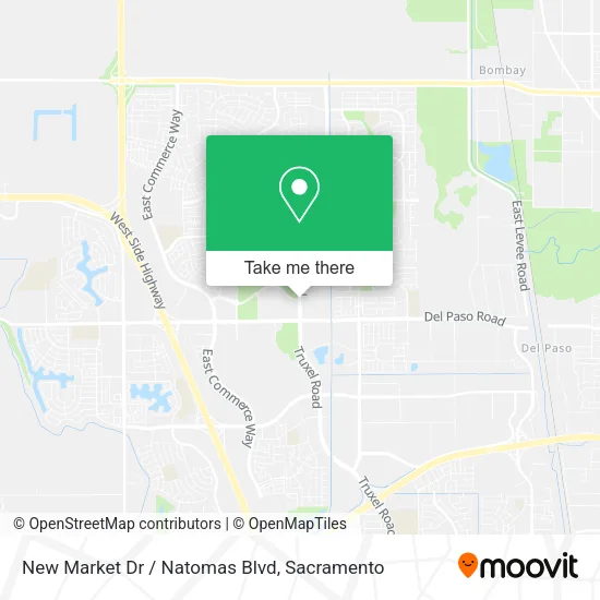 Mapa de New Market Dr / Natomas Blvd