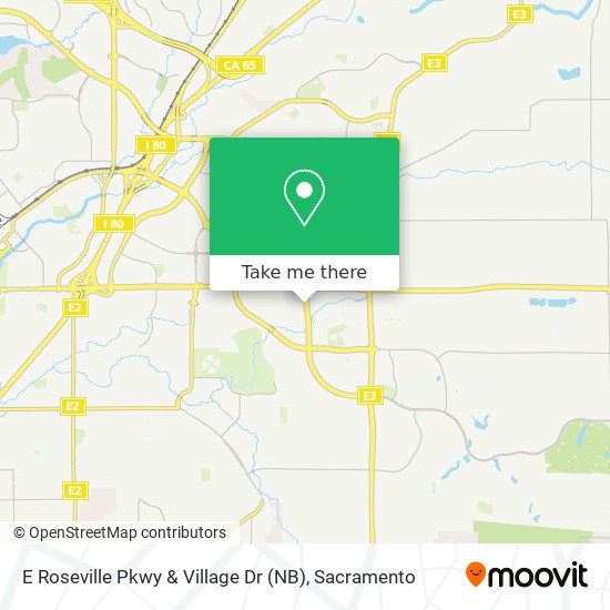 E Roseville Pkwy & Village Dr (NB) map