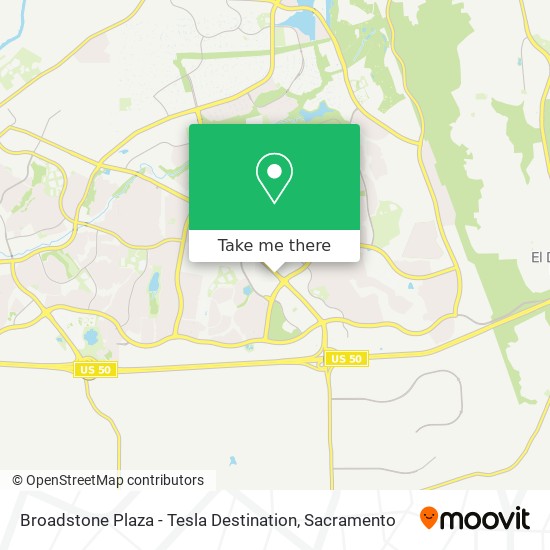 Broadstone Plaza - Tesla Destination map