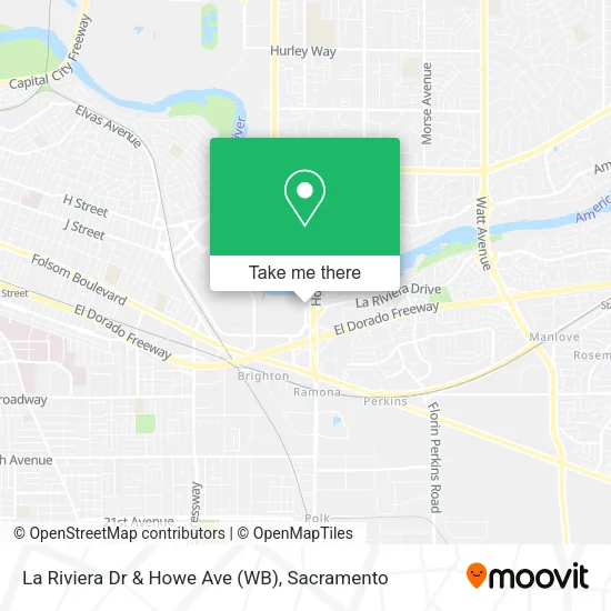 Mapa de La Riviera Dr & Howe Ave (WB)