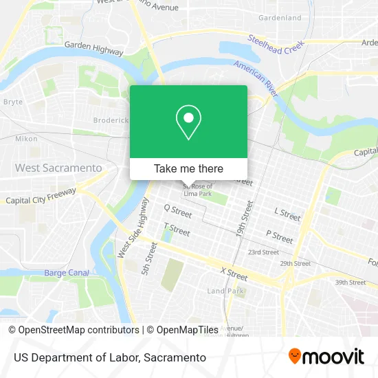 Mapa de US Department of Labor