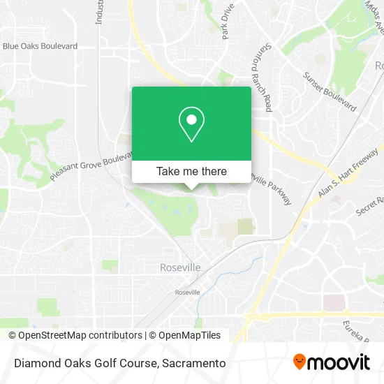 Diamond Oaks Golf Course map