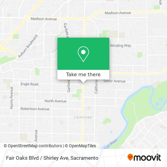 Fair Oaks Blvd / Shirley Ave map