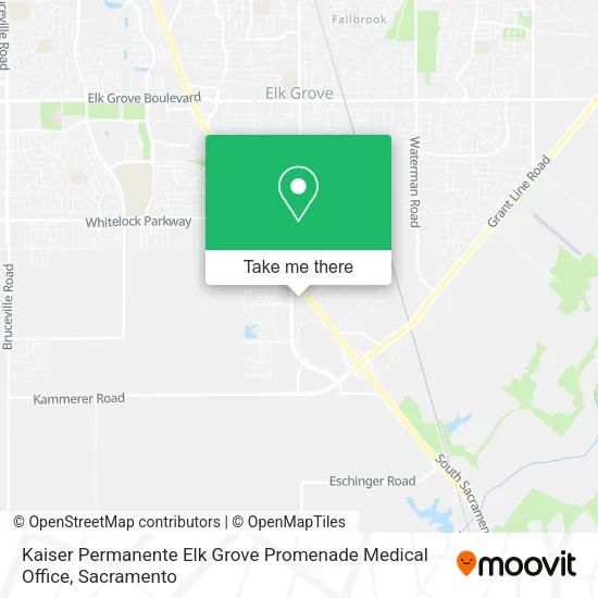 Mapa de Kaiser Permanente Elk Grove Promenade Medical Office