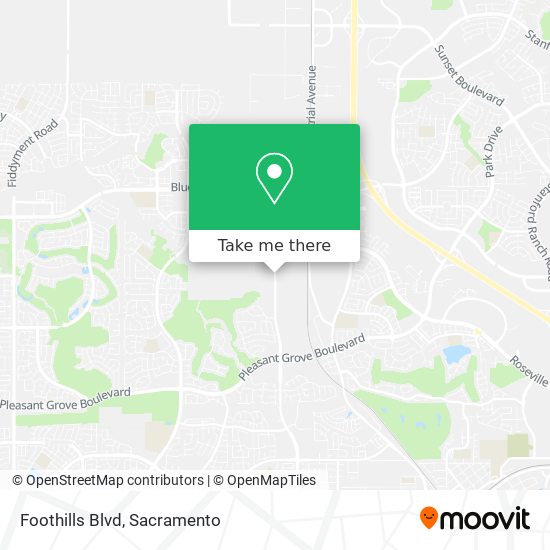 Foothills Blvd map