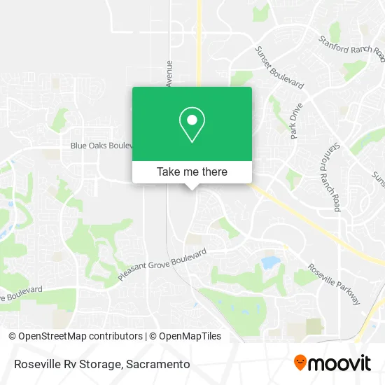 Roseville Rv Storage map