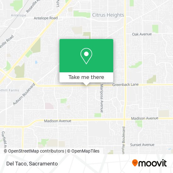 Del Taco Location Map How To Get To Del Taco In Citrus Heights By Bus Or Light Rail?