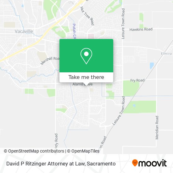 David P Ritzinger Attorney at Law map