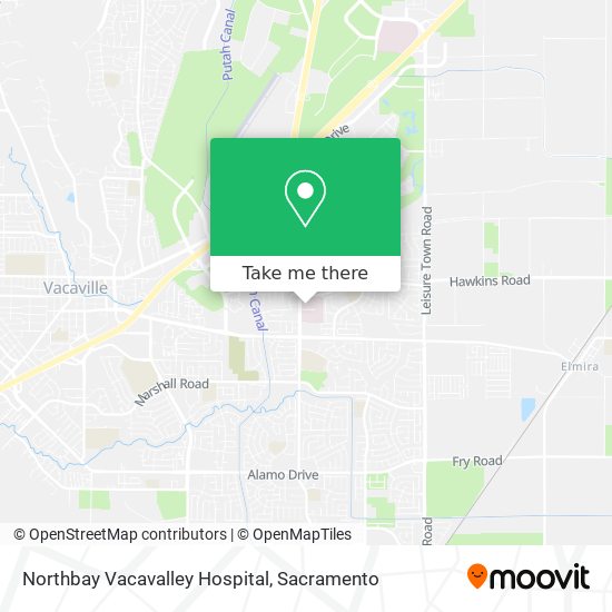 Northbay Vacavalley Hospital map