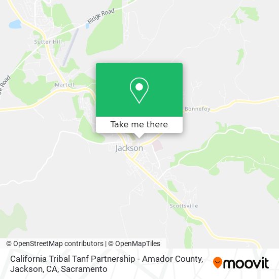 California Tribal Tanf Partnership - Amador County, Jackson, CA map