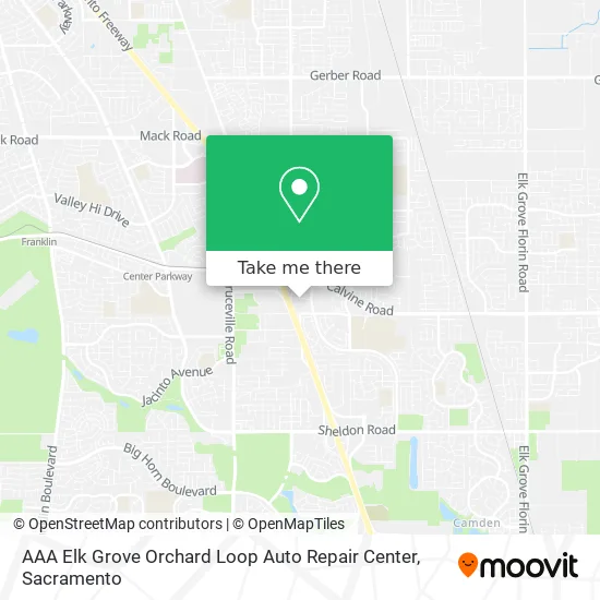 AAA Elk Grove Orchard Loop Auto Repair Center map