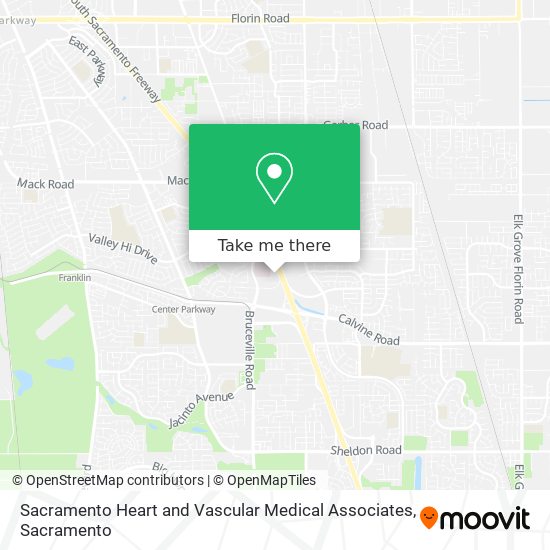 Sacramento Heart and Vascular Medical Associates map