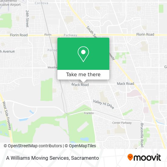 A Williams Moving Services map