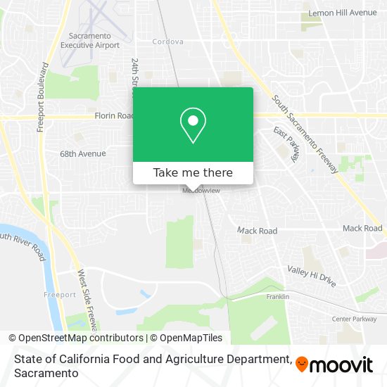 Mapa de State of California Food and Agriculture Department