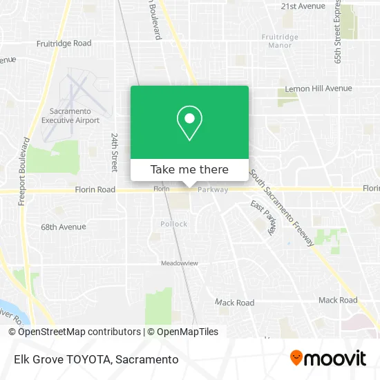 Elk Grove TOYOTA map