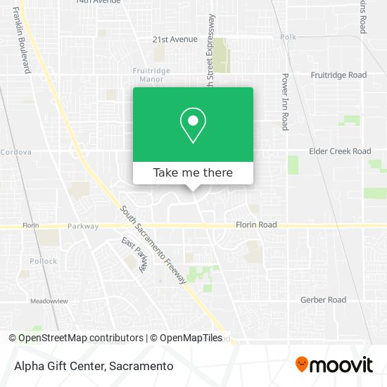 Alpha Gift Center map