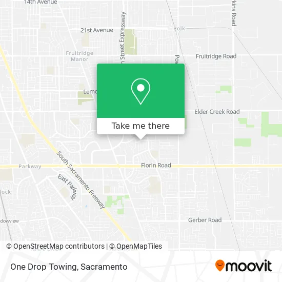 One Drop Towing map