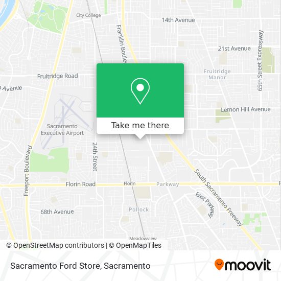 Sacramento Ford Store map