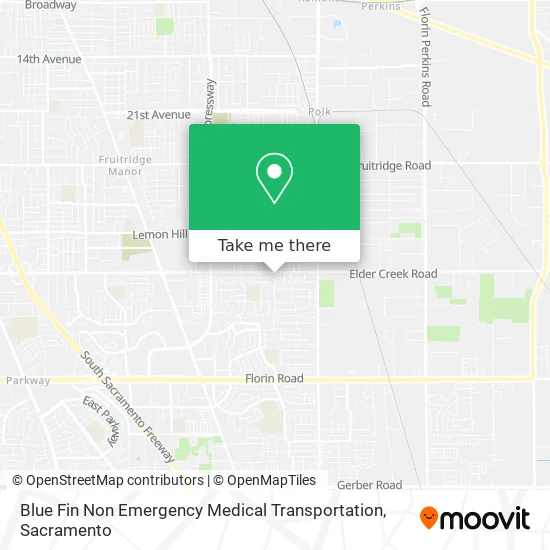 Blue Fin Non Emergency Medical Transportation map